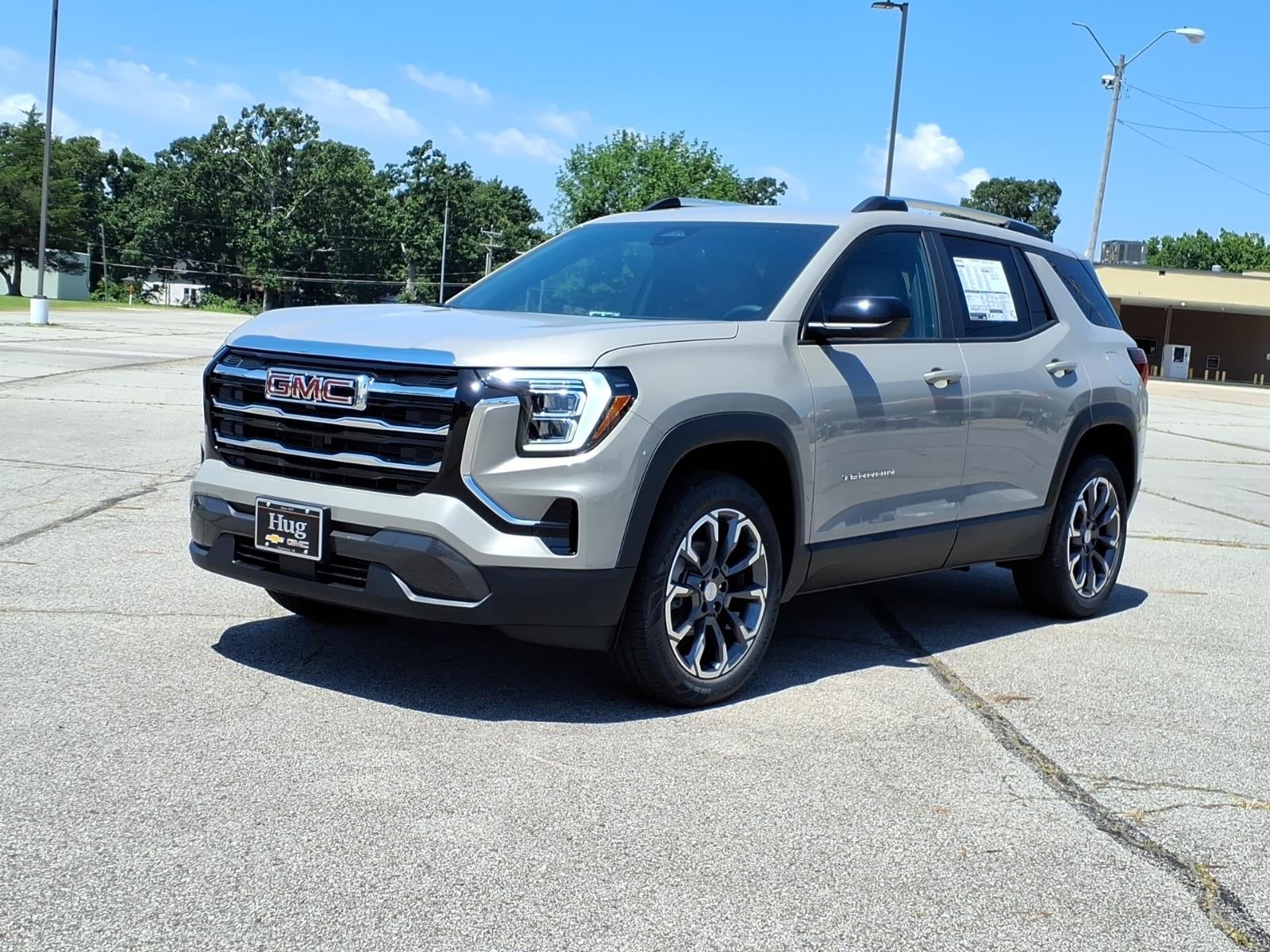 2026 GMC Terrain Elevation in Riverstone Metallic — front three-quarter view